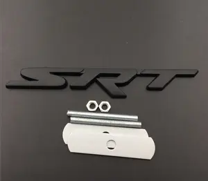 SRT 3D Metal Grille Logo Emblem Nameplatr for Hellcat Charger Challenger JEEP Grand Cherokee car Truck Accessories car stickers