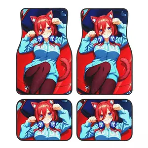 Car Floor Mats Set of 4 Auto Front and Rear Carpet Foot Mats with Rubber Backing Universal