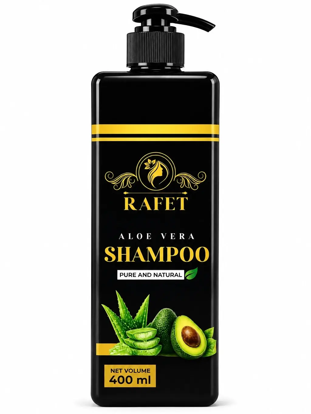 RAFET Aloe Vera Hydrating Shampoo for Soft Frizz-Free Hair – 400 ml / 13.5 fl oz