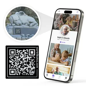 QR Pet Memorial Plaque and Webpage for Photos Videos and Heartfelt Messages Memorial Gift with QR Code for Digital Memories