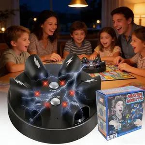 Electric Shock Roulette Game, Electric Finger Lie Detector, Shock Roulette Party Game, Fun Decompression Toy for 2-6 Players