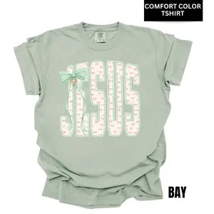 Jesus Alpha Bows Comfort Color T-Shirt