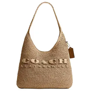 COACH Brooklyn 28 Magnetic Closure Logo Shoulder Bag Large Women's Light Brown