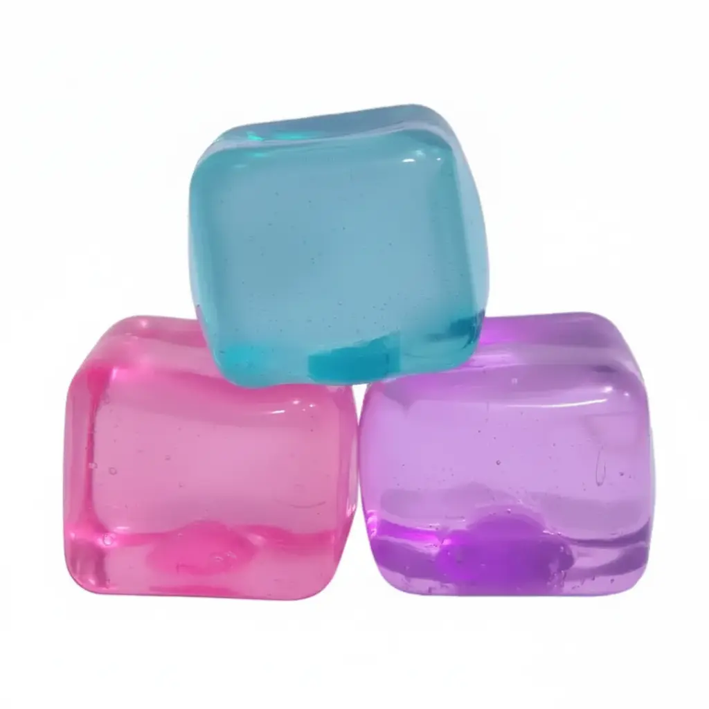 Stress Relief Square Maltose Ice Cube Squeeze Toy | Slow Bounce Ice Ball, Portable Office Venting Decompression Fidget Toy, Unisex Anxiety Relief Sensory Toy