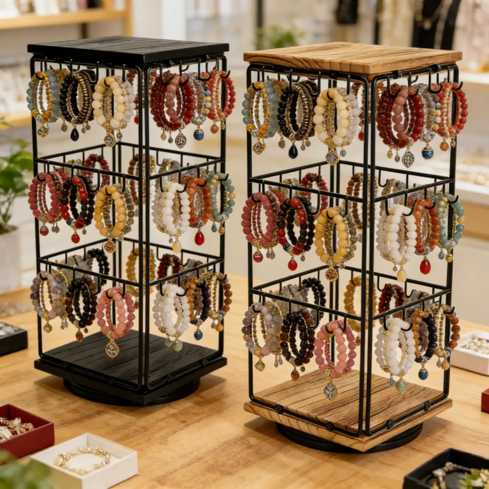 360 Degree Rotatable Bead Storage Rack, Jewelry Display Rack, Hanging Jewelry Storage Rack, Earring, Bracelet, Bracelet Display Rack, Vintage Bead Storage Rack, Jewelry Tower, Suitable For Jewelry Stores, Jewelry Exhibitions, Jewelry Stores