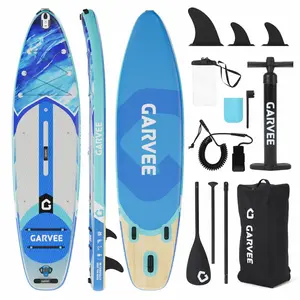 [FLASH SALE] Garvee Inflatable Paddle Board,Inflatable Stand Up Paddle Boards with Premium SUP Accessories,450LB High Weight Capacity Wide for Beginners, Large Paddle with Camera Mount