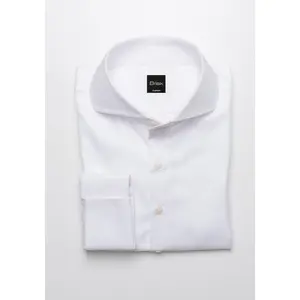 Egyptian Pearl White Bold Twill Shirt - French Cuffs
