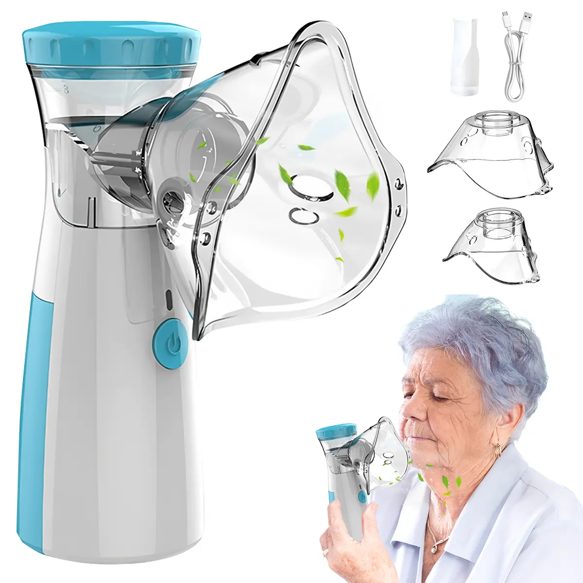 Portable Mesh Nebulizer for Asthma & Respiratory Relief - Handheld Ultrasonic Device, Compact & Convenient for Travel & Home Use