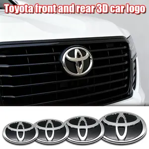 Toyota Special 3D Stereo Front & Rear Emblems, Steering Wheel & Central Control Badge, Key Sticker, Metal Steering Wheel Emblem Badge, Car Exterior Modification Accessories, Fit for Toyota Corolla/Levin/Camry/Highlander/RAV4/Vios/Yaris L