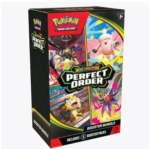 Pokemon Perfect Order Booster Bundle - Includes 6 Booster Packs for Trading Card Game Mega Evolution Series