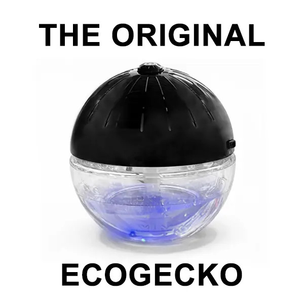 EcoGecko Pet Odor Water Air Purifier with Essential Oil Diffuser | Quiet Air Cleaner for Bedroom & Cat Litter Room