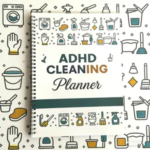 Adhd Cleaning Plan Set Planner, Home Cleaning Schedule & Checklist Management, Adhd Patient Organization Tool Kit, Weekly Monthly Annual Lists