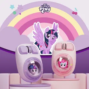 Cute Twilight Sparkle Wireless Mouse, 1600 Dpi Dual Mode 2.4GHz/BT Ergonomic Design, MAC & Windows Compatible, Valentine's Gift