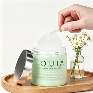 QUIA Dual-Action Toner Pads – Gentle Exfoliation – Instantly Minimize Pores – Blackheads and sebum control– removal whiteheads