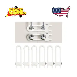 Proofing Cabinets, Sliding Cabinet Locks (6 Pack White)
