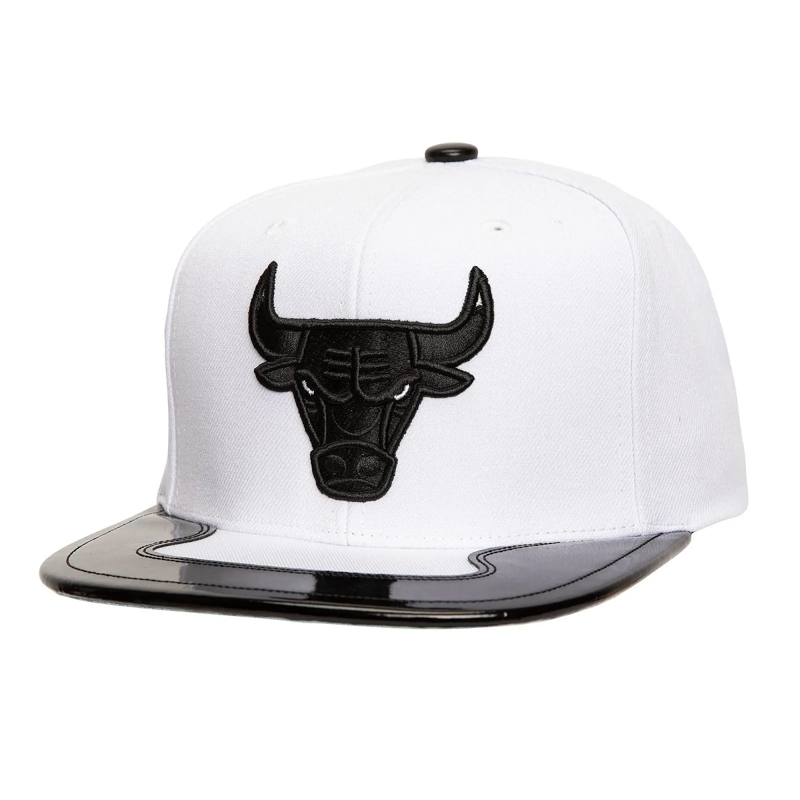 White Chicago Bulls Day 11 Snapback Hat NBA Throwback Cap Adjustable Fan Gear Mitchell & Ness