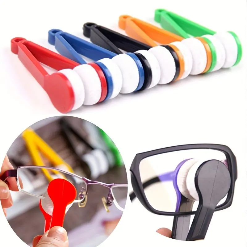 5pcs/set Portable Glasses Eraser Cleaning Brush Glasses Sheet Clip Glasses Cleaning Eraser Glasses Cleaning Tool Household Cleaning Tool