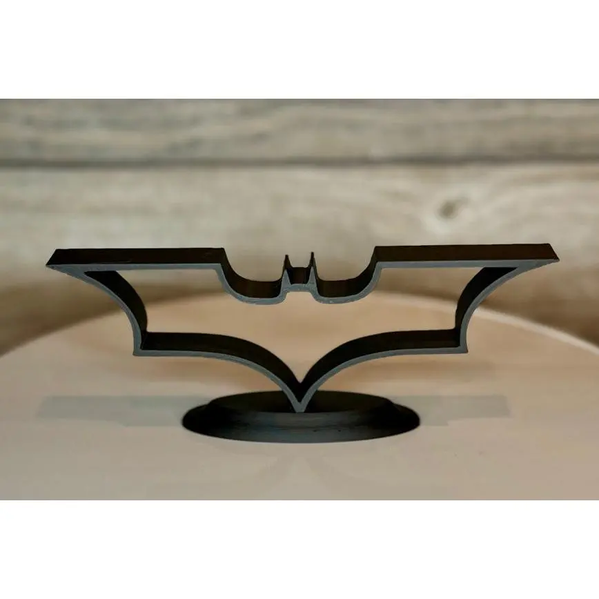 Dark Vigilante Wing Emblem 3D Print | Night Hero Wall Art | Gothic Symbol Decor | Collector Display | Man Cave Decor (Choose Size)