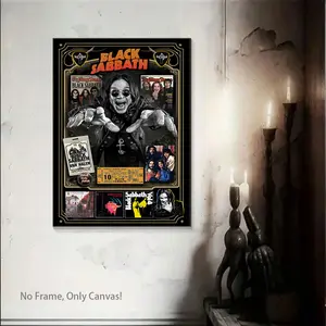 1Pc,Retro Style,Poster Of The British Rock Band Black Sabbath Pattern, Unframed Art Print, Suitable For Living Room, Bedroom And Office, Art Paintings Are Suitable For Living Rooms,Bedrooms,Home Decoration, Modern Home Decor And Perfect As Gifts