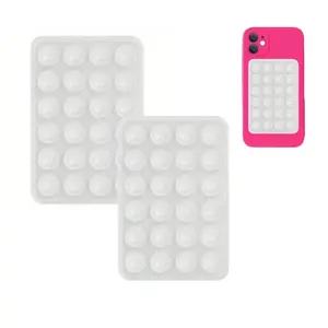 2PCS Silicone Suction Phone Case Mount Hands-Free Mirror Shower Phone Holder for Android Smartphones with Super Suction Power & Non-Slip Grip