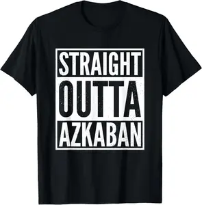 100%cotton Straight Outta Azkaban Gift Idea T-Shirt