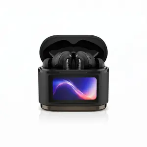 Fluffdrip BD-2 Smart Screen Earbuds - Wireless Bluetooth Earphones with Touch Display, Find My Buds & Type-C