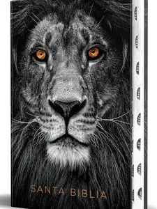 Biblia RVR 1960 letra grande tamaño manual, tapa dura León de Juda con índice / Spanish Bible RVR 1960 Handy Size Large Print Hardcover Lion of Judah with In (Spanish Edition)