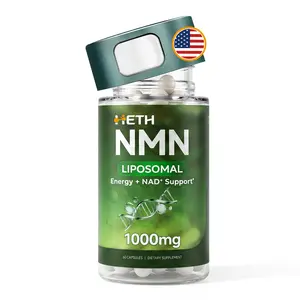 HETH Liposomal NMN 1000mg Supplement NAD+ & Cellular Energy Support 4-in-1 Formula with Resveratrol Taurine & TMG 60 Vegan Capsules GMP Certified Non-GMO Made in USA Healthcare Vitamin