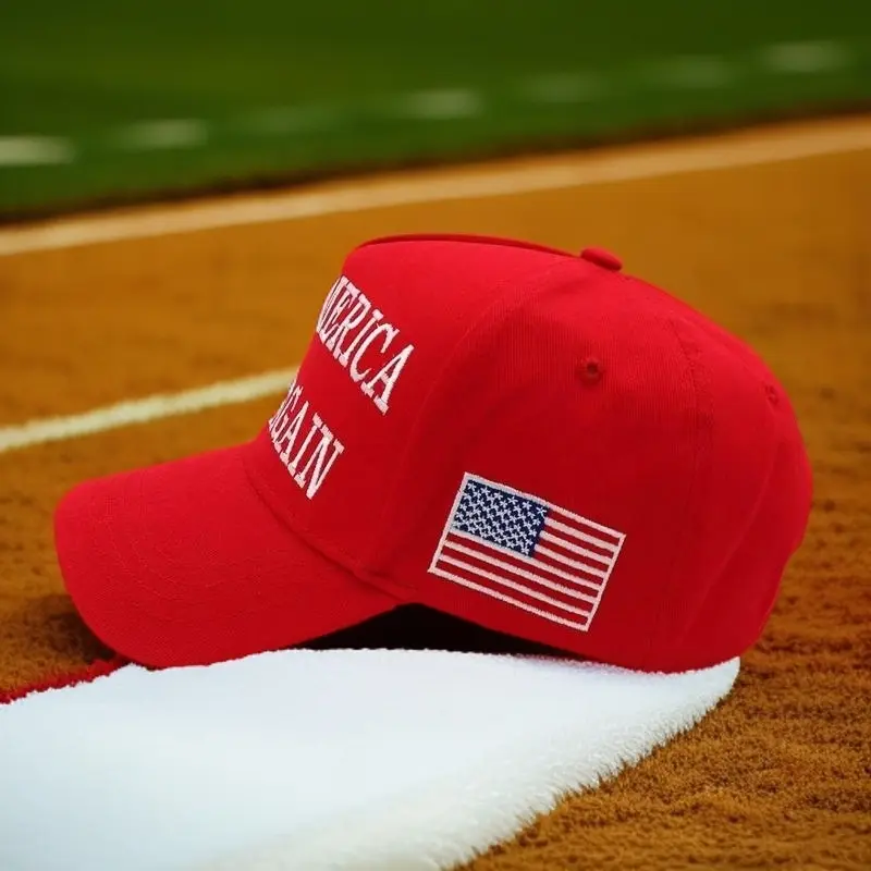 Trump MAGA Hat Save America Again Printed Embroidery Peaked Cap Red CamouflagePeaked Cap