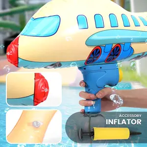 Large Inflatable Water Gun Toy Suitable for Teenagers - Transparent Window, Ergonomic Handle, Durable Orange Design, Safe Beach Water Toy for Outdoor Water Fighting | Themed Water Toys | High-quality construction, beach toys