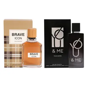 Men's Cologne Bundle - Brave Icon and You & Me Spray Cologne Eau de Toilette for Men 100ml/3.4fl.oz.
