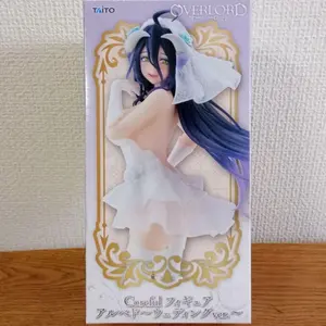 Taito Overlord Coreful Figure Albedo Wedding ver. White Dress 7in 18cm