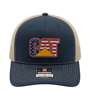 CAT American Flag Patch Trucker Hat, Custom CAT naughty chick sexy Girl, Men Hat, 4th of july cap