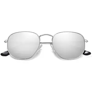 Polarized Hexagon Sunglasses for Men Polygon Square Sun Glasses