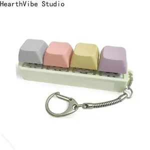 2026 Silent & Loud Keyboard Clicker Keychain, Blue/, 4-In-1 Design, Ideal for Anxiety Stress Relief, Perfect Gift for Adults