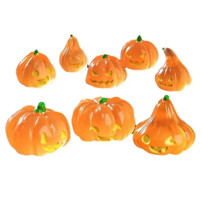 Glow in the Dark Pumpkin Lights, Halloween Jack-o'-Lantern Ornaments for Indoor Outdoor Home Decor, Party Yard Garden Decorations