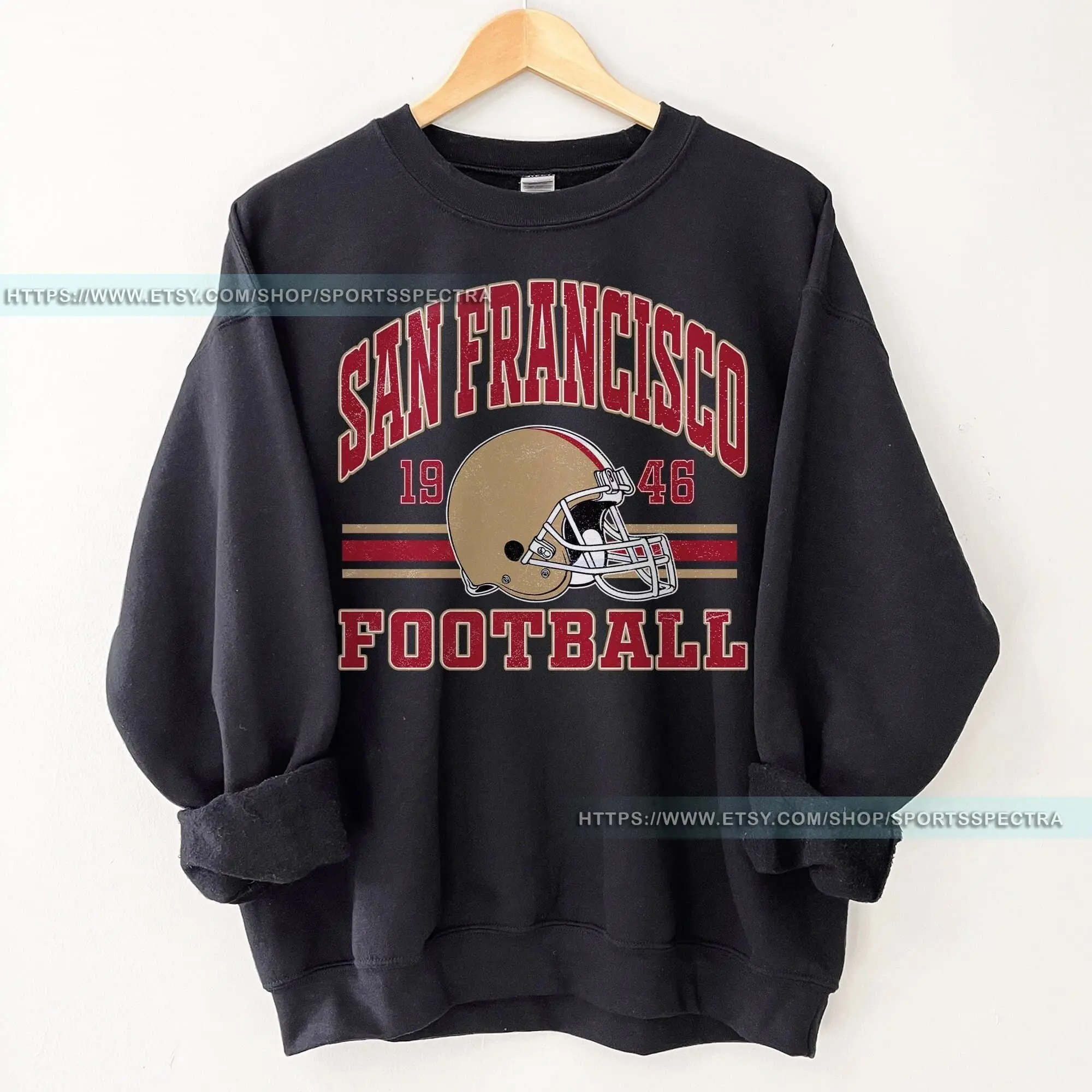 [Sale Up To 50%] San Francisco Football 49 Vintage Sweatshirt, San Francisco Football Sweater, San Francisco Football Crewneck