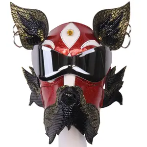 Handmade Spotted Dog Mask Halloween Cosplay Prop Party Animal Costume Accessory, Fun and Unique Pet Dress-Up for Kids and Adults