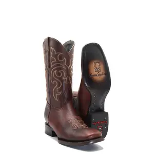 2565003828- Vaquero Signature Men's Wide Toe Boots Paddock Walnut