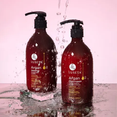 Luseta Argan Oil Hair Care Set - Shampoo/Conditioner/Hair Mask/Serum for Damaged Hair