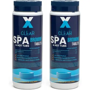 Xtremeclear Bromine Tablets for  & Hot Tub 3Lbs (1.5lbs Each Bottle), 1-Inch Tablets, NSF/ANSI 60 Certified, Long-Lasting Sanitizer for Clean Water