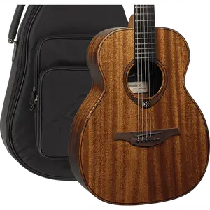 Lâg Travel-KA Tramontane Acoustic Travel Guitar, Khaya (African Mahogany) with Gigbag