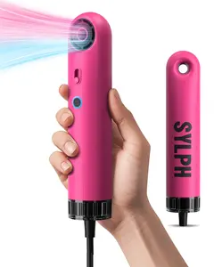 SYLPH Hair Dryer for Travel, 0.55lb Negative Ionic Mini Blow Dryer, Lightweight and Portable, 110,000 RPM Motor for Fast Drying, Intelligent Temperature Control Hairdryer for Home Women Men, Pink