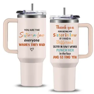 Best Sister-in-Law Tumbler Birthday Gifts for Women, Mother’s Day Stainless Steel Insulated Travel Cup with Lid, Birthday and Christmas Gift for Sister-in-Law