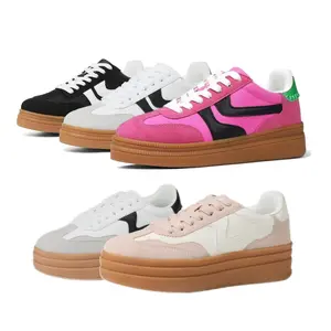 AOSPHIRAYLIAN Clearance Women's Closed Canvas Sneakers, Classical Casual Trainers, Lace-Up Oxford Footwear for Students, Walking Shoes (Black & White, Multiple Sizes)