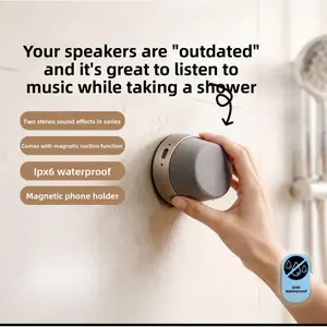 Magnetic wireless speaker, portable outdoor sound system, new bass speaker, waterproof for bathroom and shower, a must-have gadget.