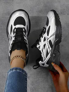 Women's Breathable Mesh Sneakers, Casual Sport Shoes, Sporty Running Shoes, Height-Boosting Shock-Absorbing Outdoor Running Shoes, Unisex Couple Sports Shoes