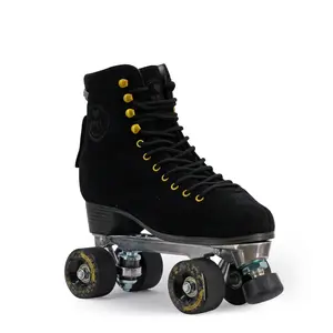 Faya Pro BTFL Classic Artistic Roller Skates - Aluminum Plate Quad Skates with 90A Hybrid Wheels for Indoor & Outdoor Use