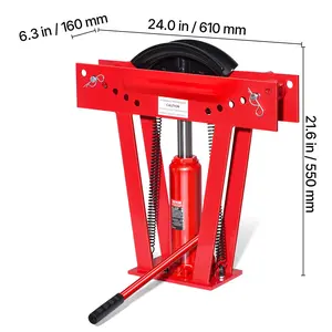 VEVOR Hydraulic Pipe Bender 12 Ton/16 Ton Manual Pipe Bending Tool with 6 Dies/8 Dies
