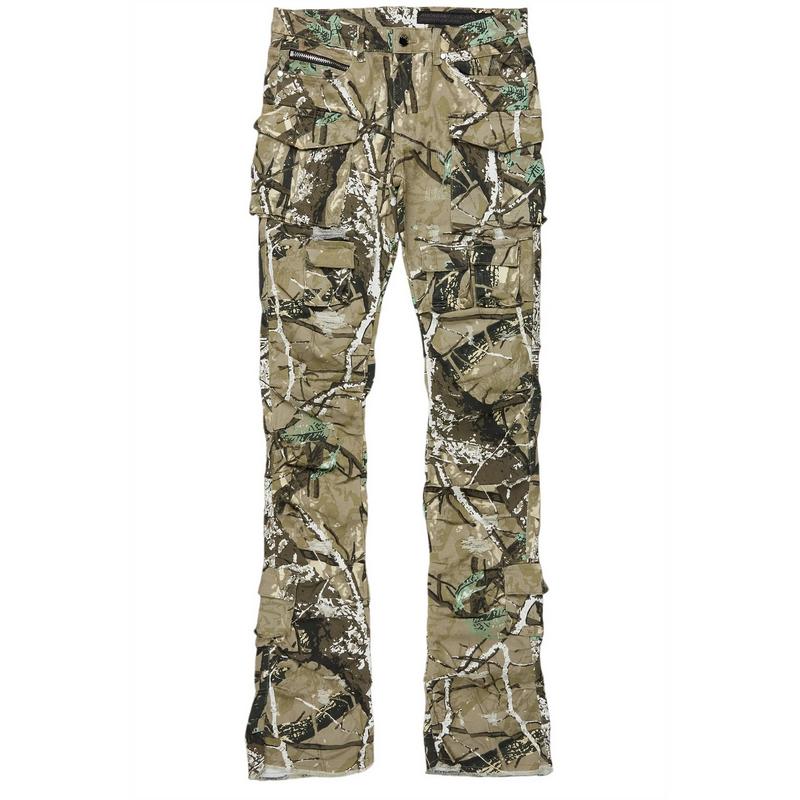 Gentry Tree Camo Stacked Flare Jean